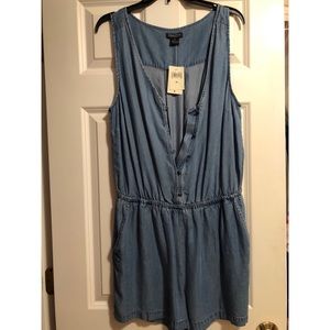 NWT Chambray Button Down Lucky Brand Romper